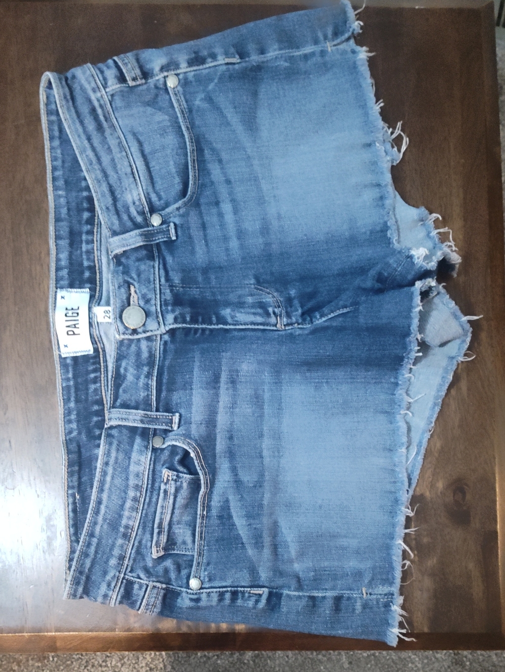 Paige Jean Shorts, Short Shorts, Frayed Hem, Sz 28